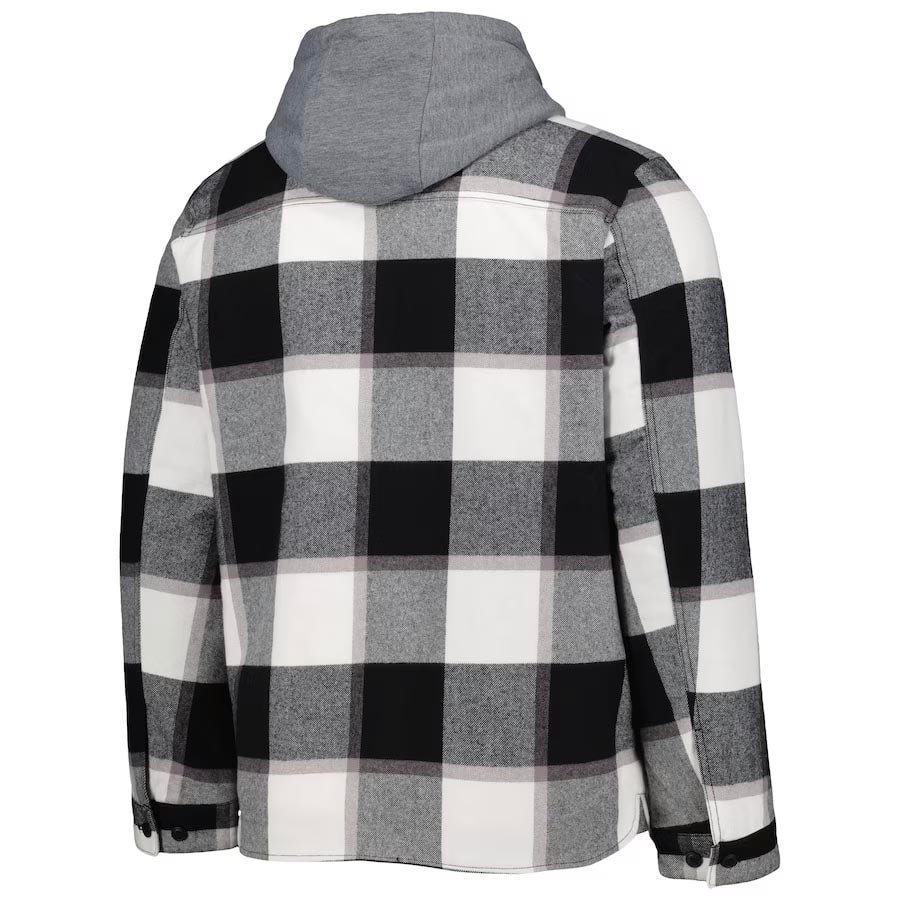 Sherpa lined plaid hoodie sales